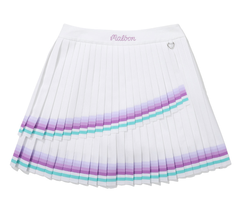 MALBON Korea Women Golf Gradation Line Skirt