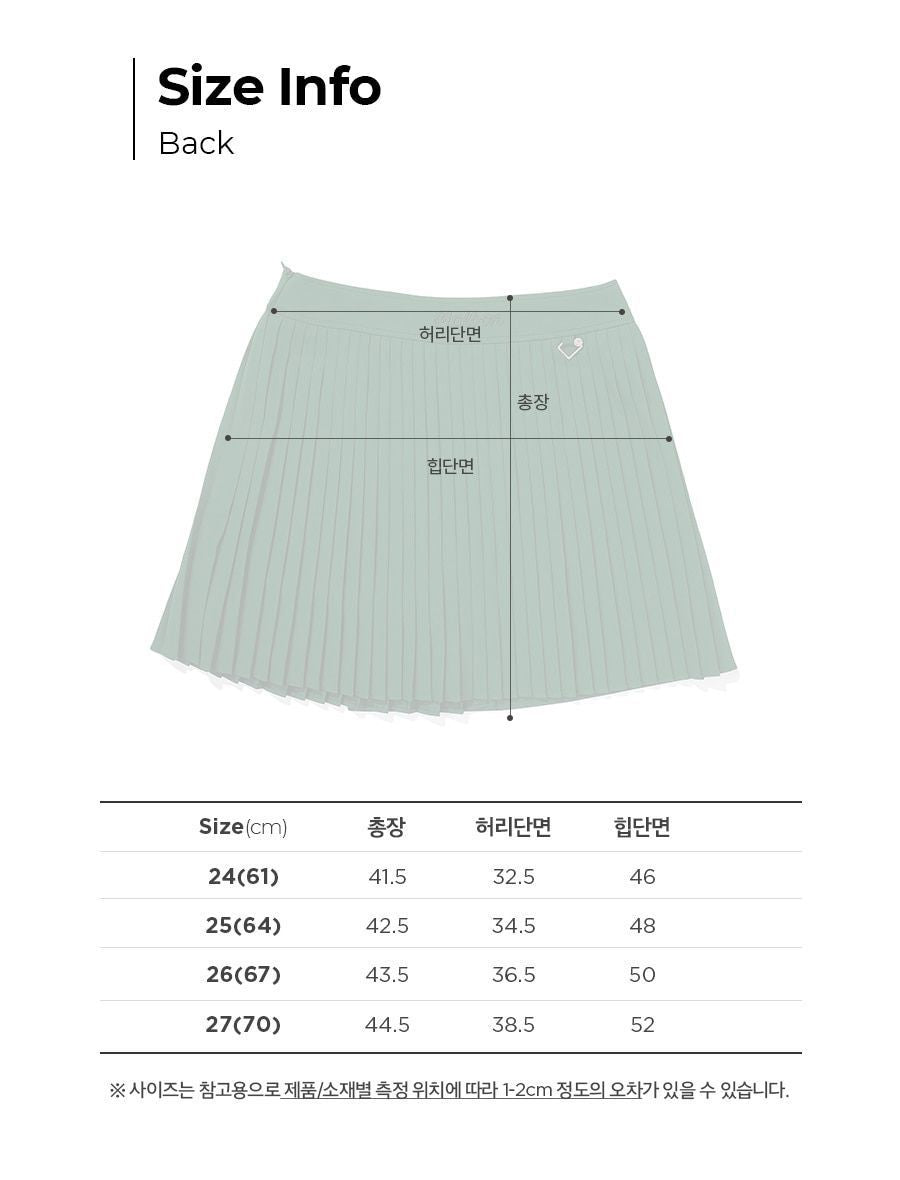 Malbon Korea Half-Pleated Zipper Pocket Golf Skirt for Women